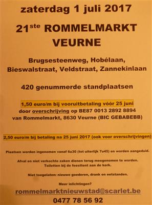 Rommelmarkt Nieuwstadkermis Veurne
