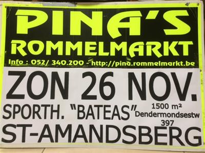 PINA's ROMMELMARKT  1STE MAAL  in BATEAS ST-AMANDSBERG !!