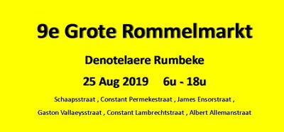 Rommelmarkt Denotelaere Rumbeke +/- 400 deelnemers.