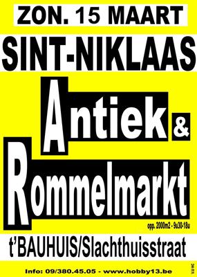 Antiek & Rommelmarkt te Sint-Niklaas AFGELAST