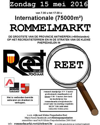 Internationale rommelmarkt Kleine Paepedaelen Reet
