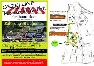Gezellige openluchtrommelmarkt