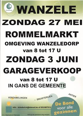 Jaarlijkse Rommelmarkt te Wanzele