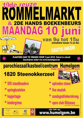 19de Reuze Rommelmarkt & 2de handsboekenbeurs Humelgem 