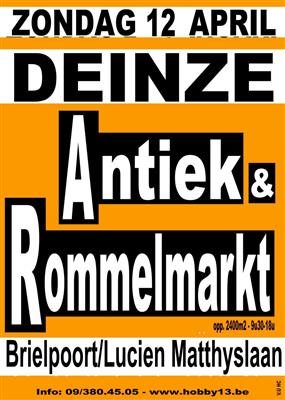 Antiek & Rommelmarkt te Deinze AFGELAST
