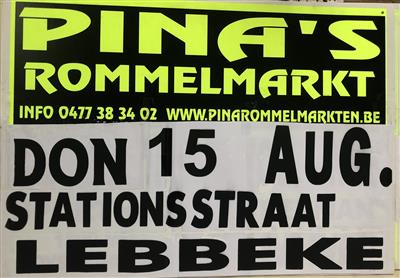PINA'S JAARLIJKSE OPENLUCHTROMMELMARKT STATIONSSTRAAT LEBBEKE  