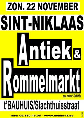GEANNULEERD Antiek & Rommelmarkt te Sint-Niklaas