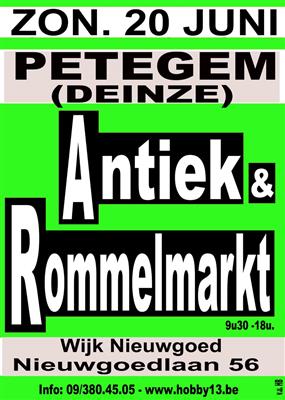 Openluchtrommelmarkt te Petegem - Deinze