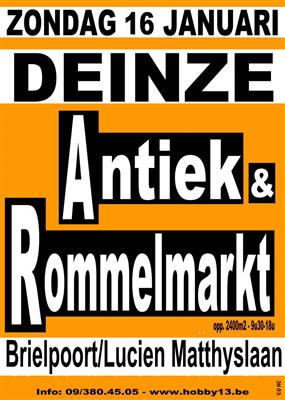  AFGELAST Antiek & Rommelmarkt te Deinze