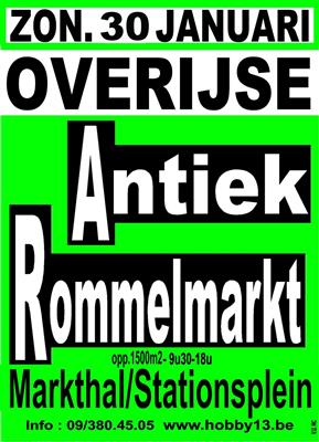 AFGELAST  Antiek & Rommelmarkt te Overijse