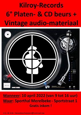 6° Kilroy-Records beurs voor platen- CD en vintage Audio materiaal.