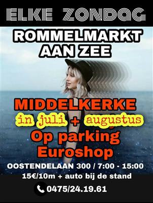NIEUWE WEKELIJKSE ZONDAG ROMMELMARKT