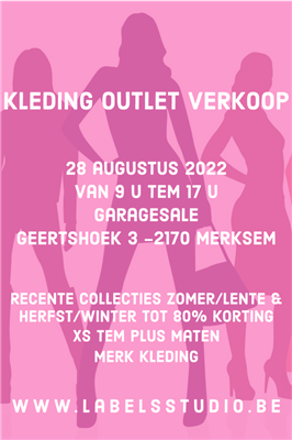 Garageverkoop recente merkkledij