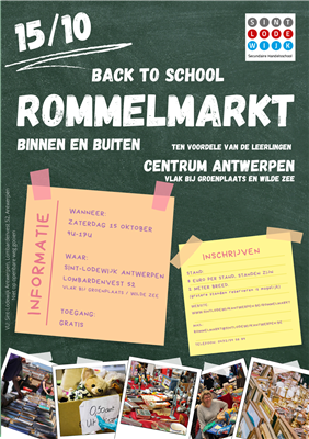 Rommelmarkt centrum Antwerpen - Sint-Lodewijk 