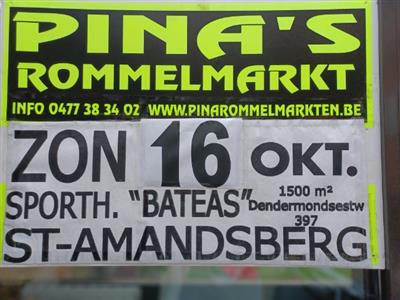 PINA's JAARLIJKSE ROMMELMARKTEN in BATEAS ST-AMANDSBERG !!  