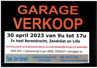 Garageverkoop in heel Berendrecht, Zandvliet en Lillo