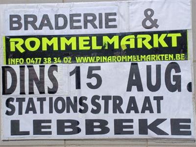 PINA'S JAARLIJKSE OPENLUCHTROMMELMARKT + BRADERIE STATIONSSTRAATKERMIS LEBBEKE 