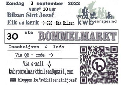 30ste Rommelmarkt te Eik/Vrijweide in Bilzen 