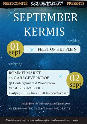 Rommelmarkt en garageverkoop feestweekend Wontergem