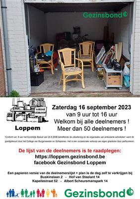 Garageverkoop in de straten van Loppem