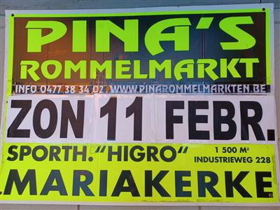 PINA'S JAARLIJKSE ROMMELMARKT in MARIAKERKE ( BIJ GENT ) !!!