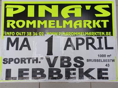 PINA's JAARLIJKSE ROMMELMARKT op PAASMAANDAG te LEBBEKE