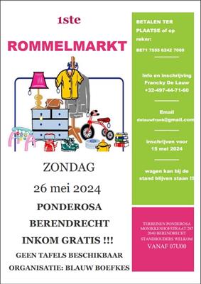 Jaarlijkse rommelmarkt Ponderosa