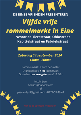 5de kermisrommelmarkt te Eine