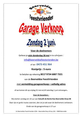Garage Verkoop Beervelde 2 juni 2024
