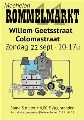 11de Rommelmarkt Willem Geetsstraat & Colomastraat