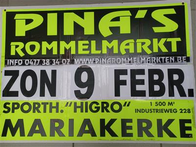 PINA'S JAARLIJKSE ROMMELMARKT in MARIAKERKE ( BIJ GENT ) !!!