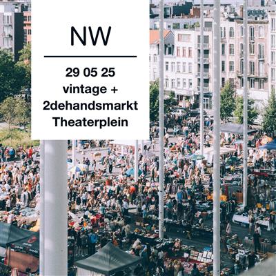 Vintage + tweedehandsmarkt op en rond het Theaterplein.