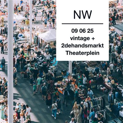 Vintage + tweedehandsmarkt op en rond het Theaterplein.
