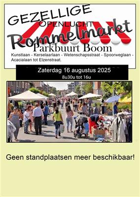 Gezellige rommelmarkt Parkbuurt Boom