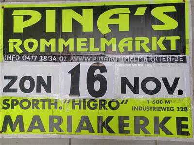 PINA'S JAARLIJKSE ROMMELMARKT in MARIAKERKE ( BIJ GENT ) !!!