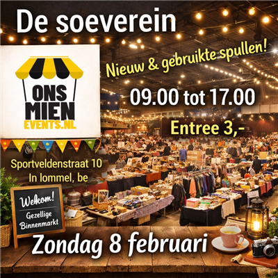 Gezellige binnensnuffelmarkt