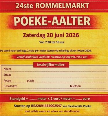 24ste Editie van onze rommelmarkt!