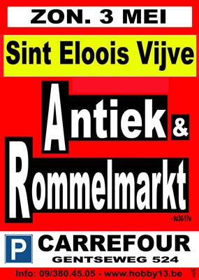 Antiek & Rommelmarkt te Sint-Eloois-Vijve.