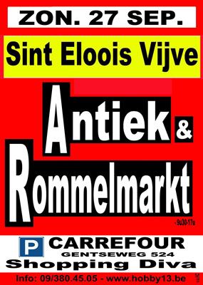 Antiek & Rommelmarkt te Sint-Eloois-Vijve.