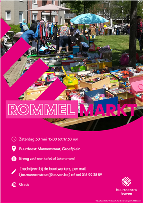 Rommelmarkt buurtfeest Mannenstraat 