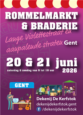 Rommelmarkt en braderie Lange Violettestraat