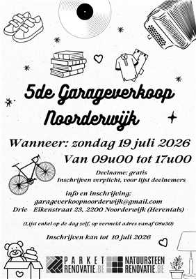 5de Garageverkoop Noorderwijk (Bij Herentals)