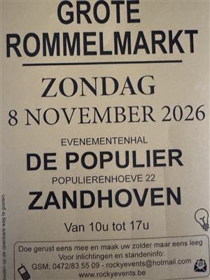Grote indoor Rommelmarkt evenementenhal de populier Zandhoven 