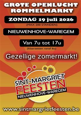 Openlucht rommelmarkt met kermis en straatanimatie!!!