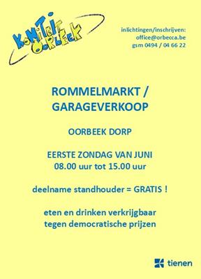 Rommelmarkt & garageverkoop.