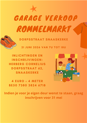 Garageverkoop / rommelmarkt