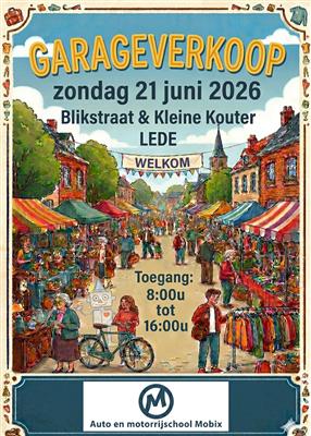 Garageverkoop in de Blikstraat.