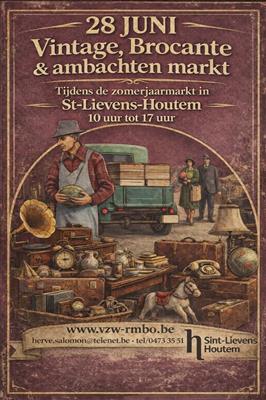 Vintage -brocante en ambachten markt 