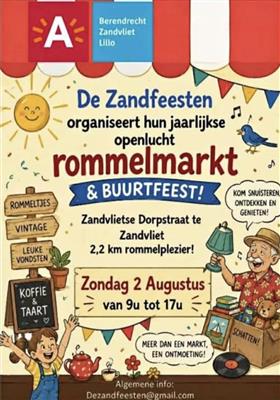 2,2km Lange gezellige lange straatrommelmarkt.