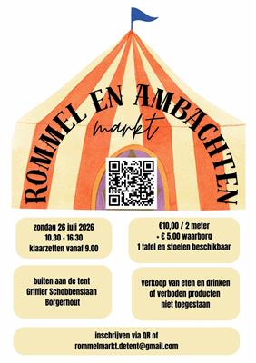 Gezellige rommel- en ambachtenmarkt.